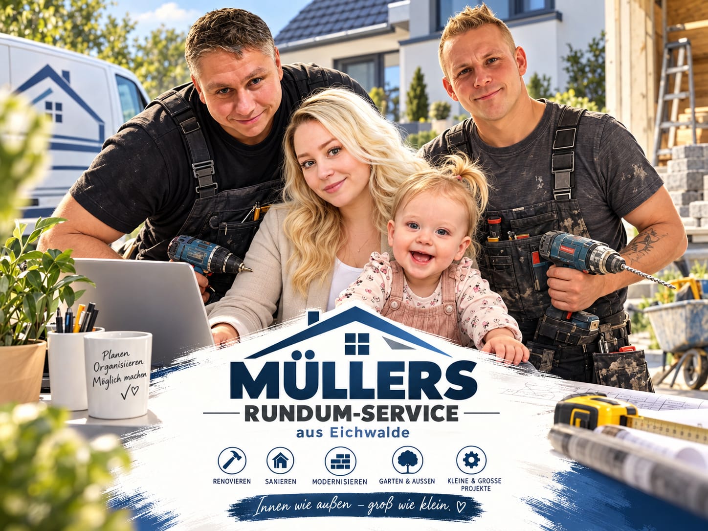 Das Team von MÜLLERS Rundum-Service aus Eichwalde